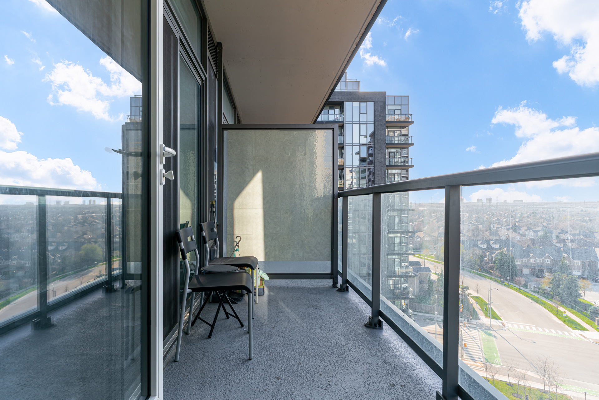 Private balcony with open views