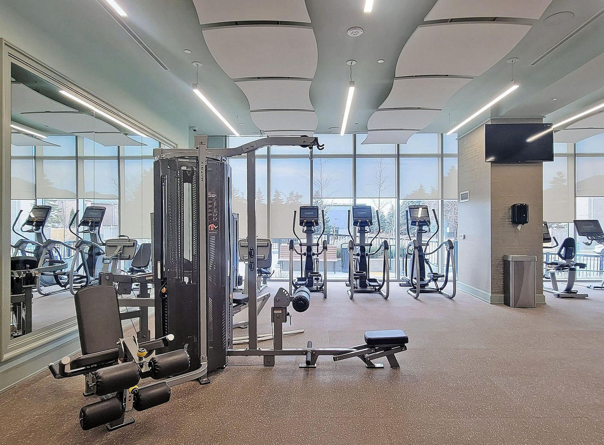 Fitness center with cardio machines amenity