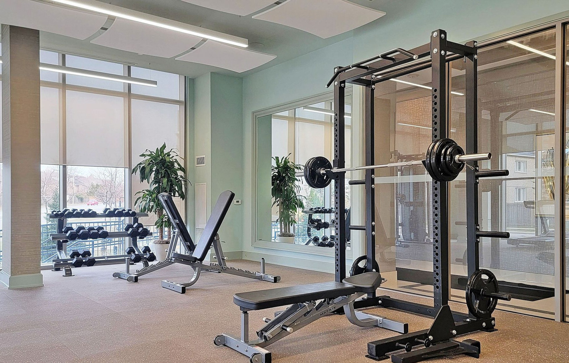 Weight training area amenity