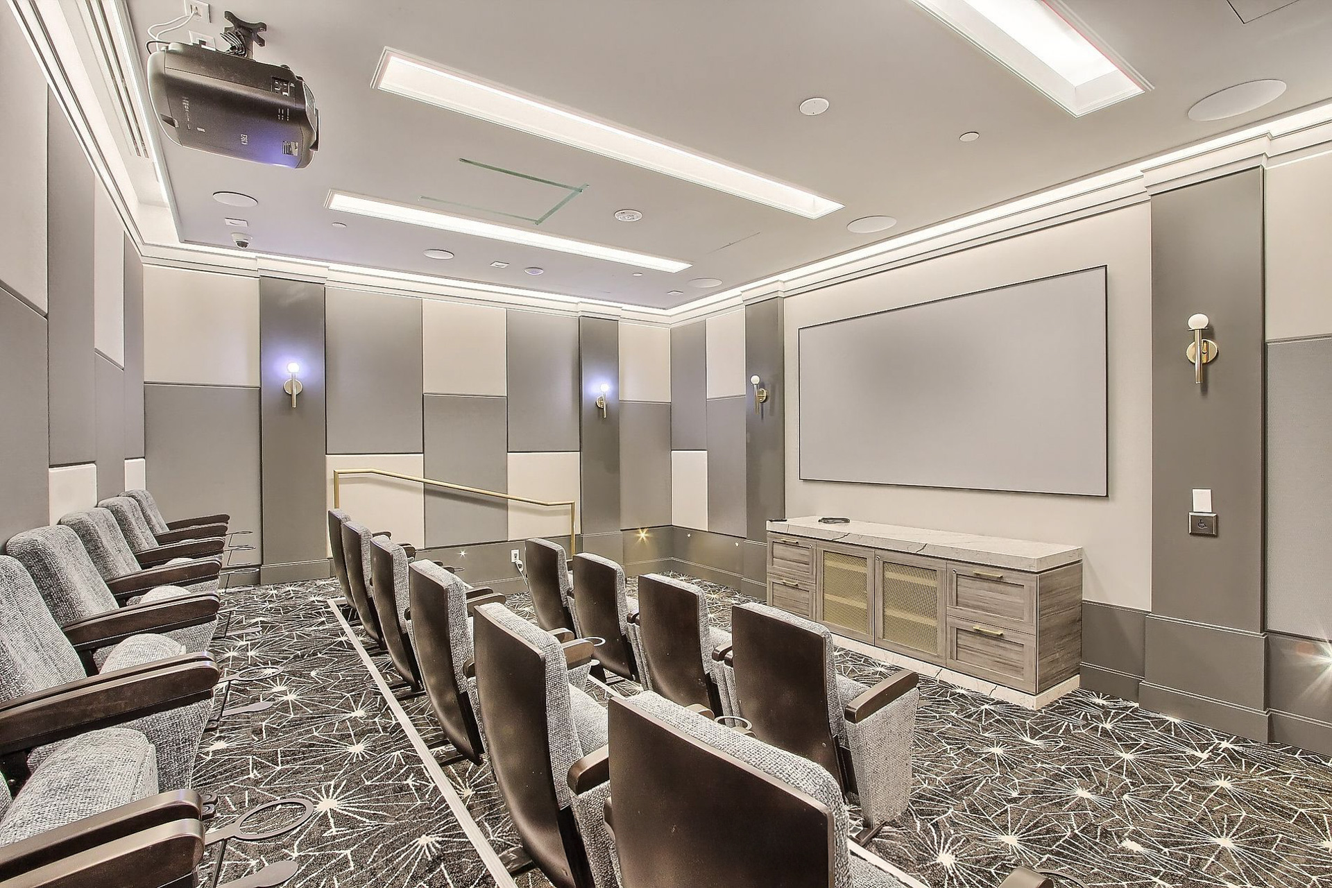 Private theater room amenity